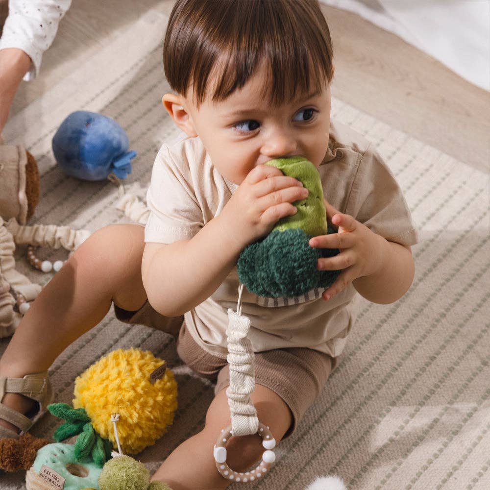 Living Textiles | 2 Pack Mini Market Brunch Stroller Toys Broccoli & Tomato