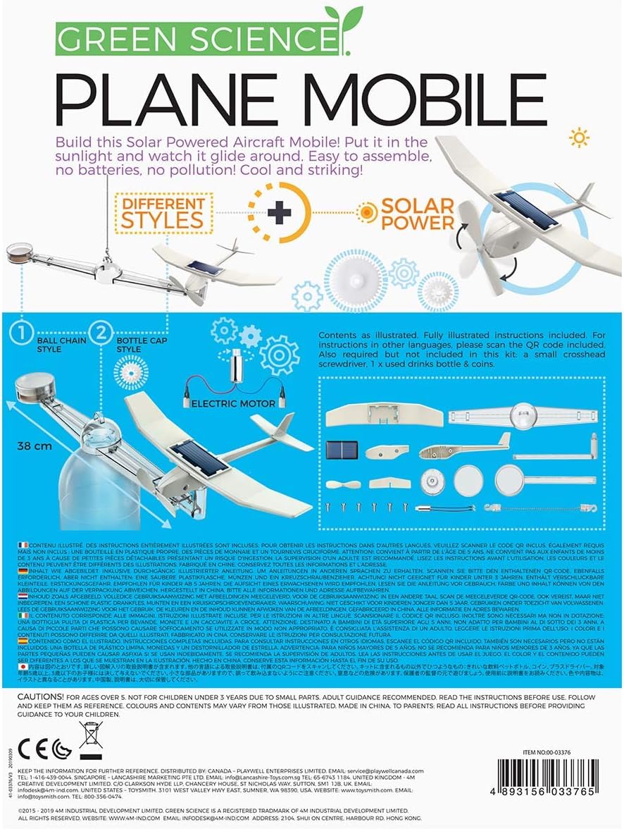 4M Green Science | Solar Plane Mobile
