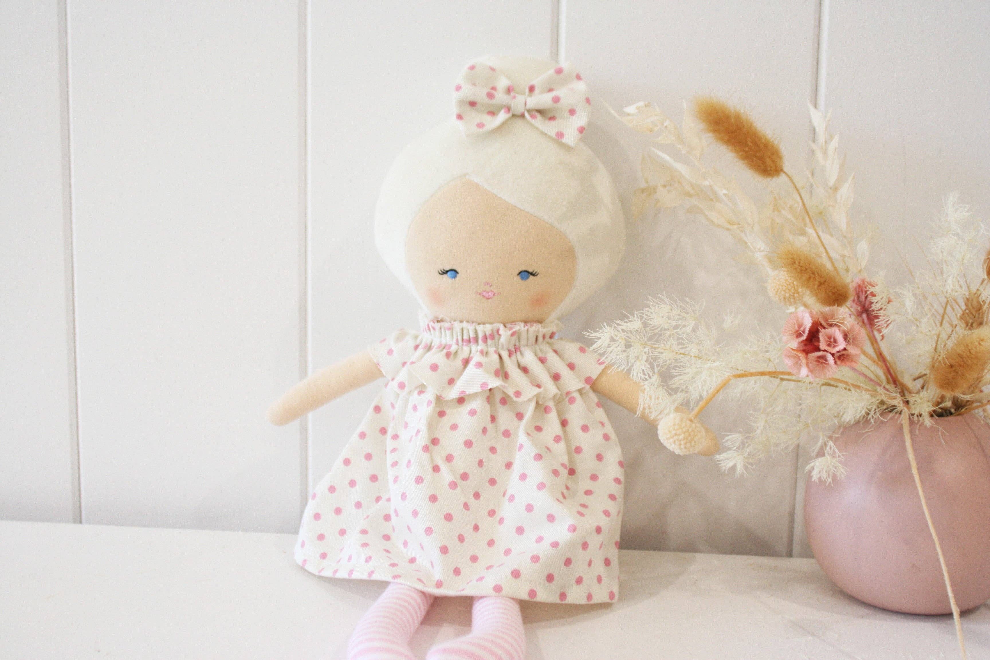 Alimrose Harper Doll 43cm Berry Polka