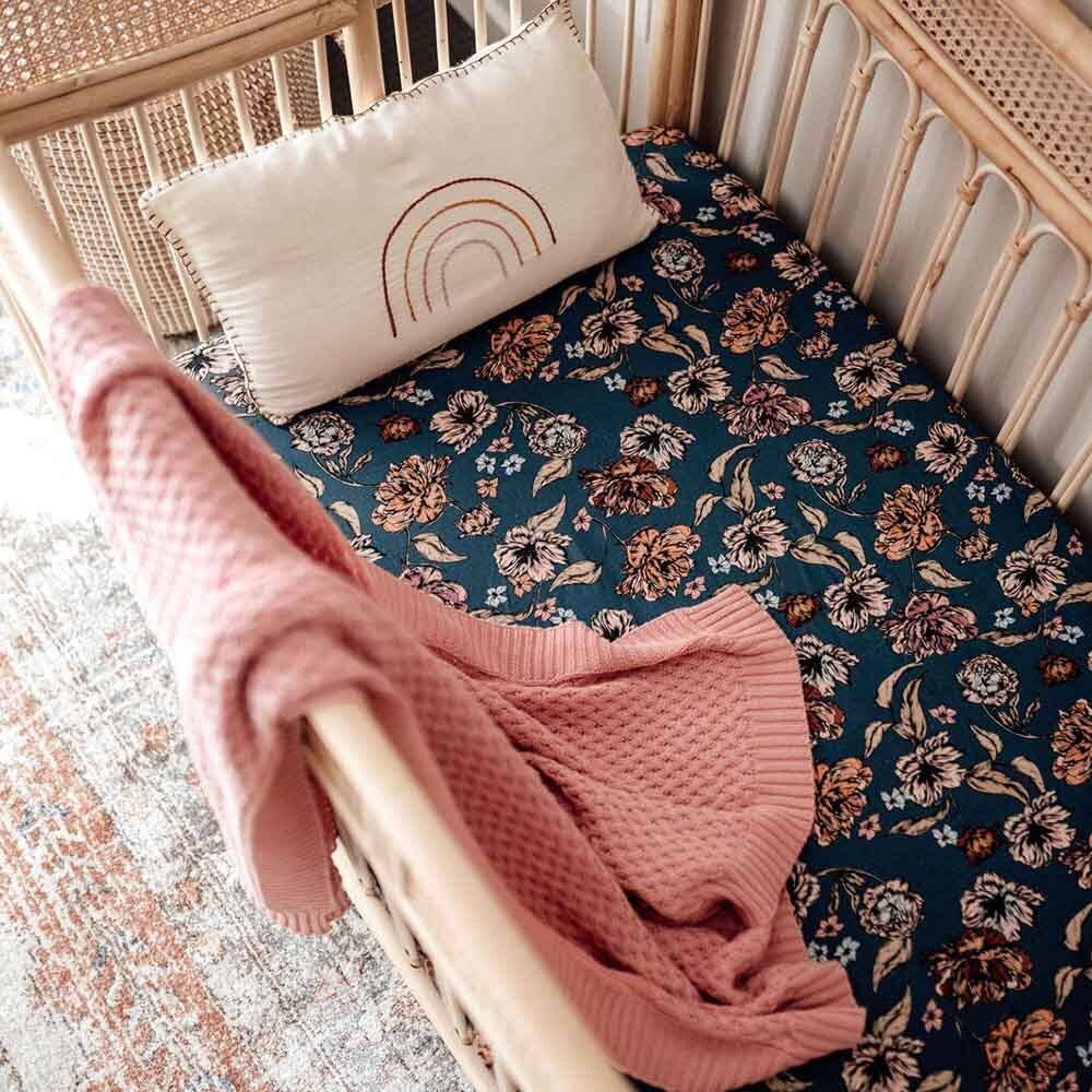 Snuggle Hunny - Rosa Diamond Knit Organic Baby Blanket