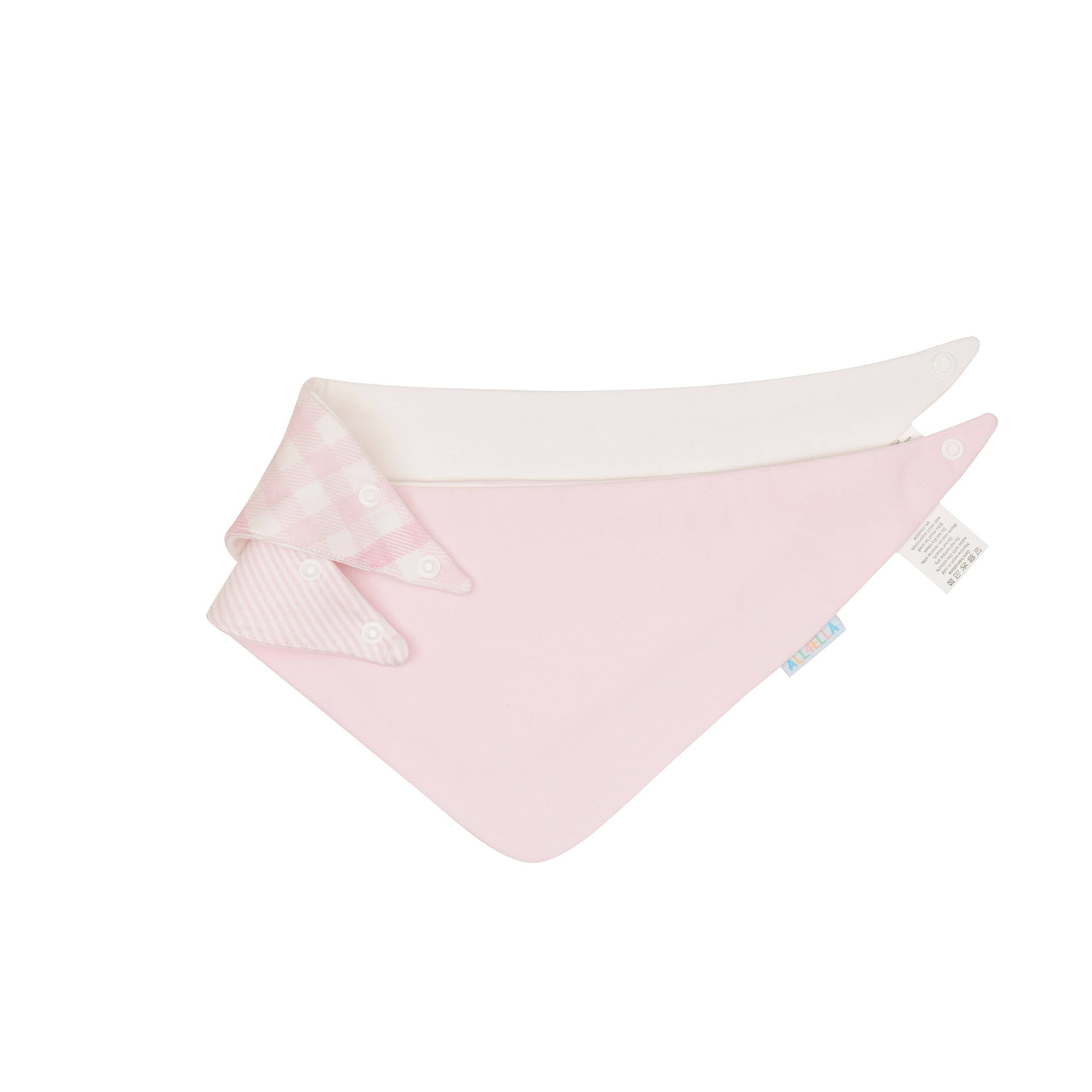 All4Ella | Bandana Bibs 2pk | Gingham Pink