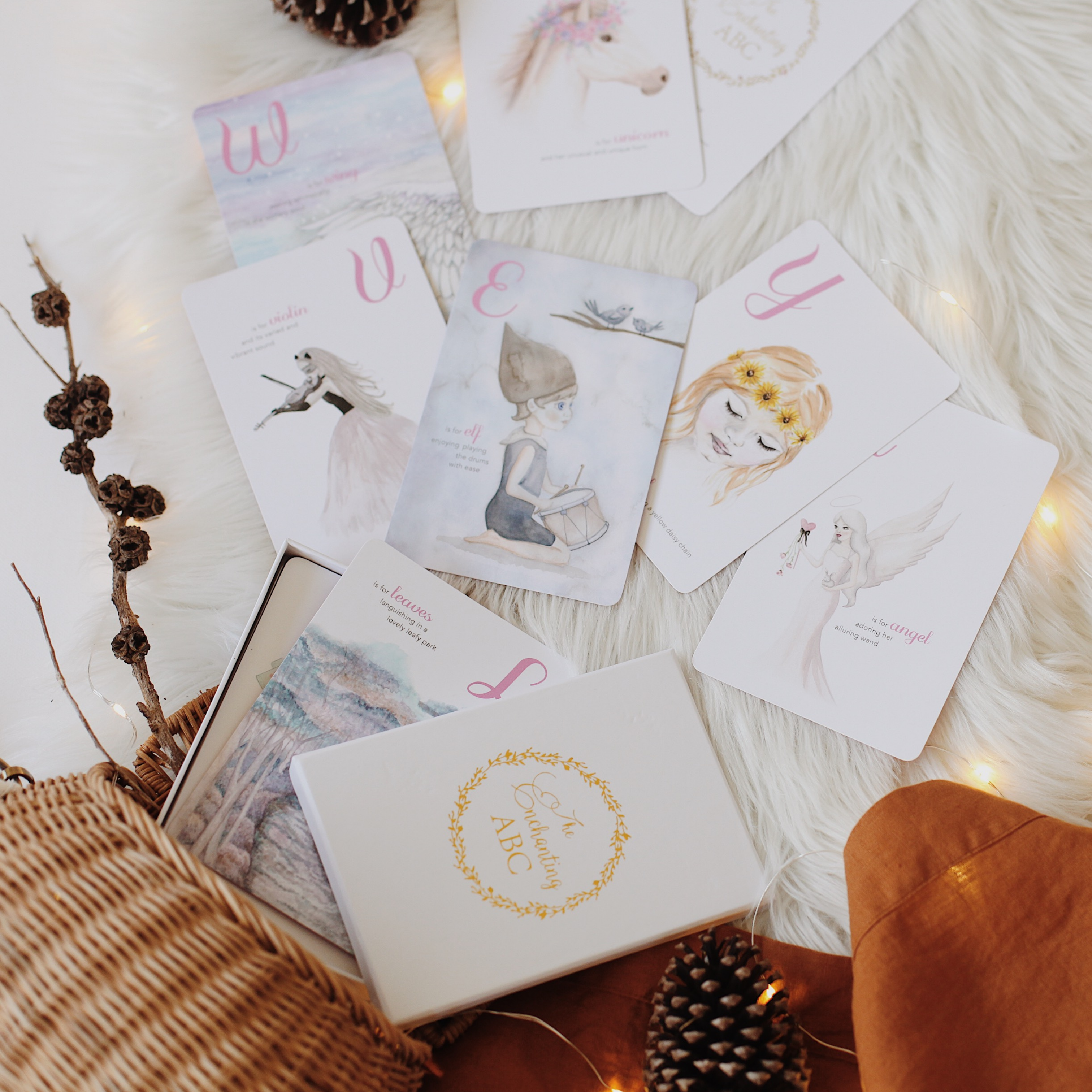 Adored Illustrations | The Enchanting ABC Flash Cards