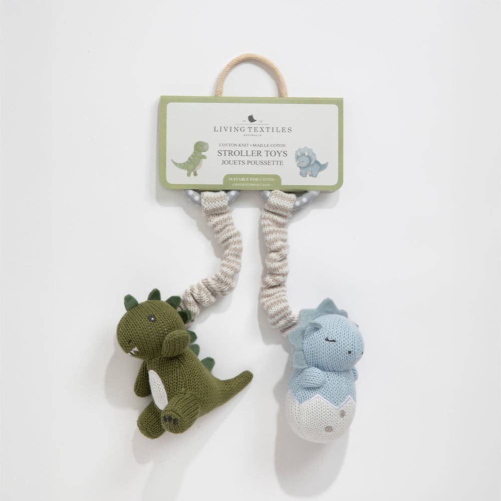 Living Textiles - 2pk Stroller Toy - Dinosaurs