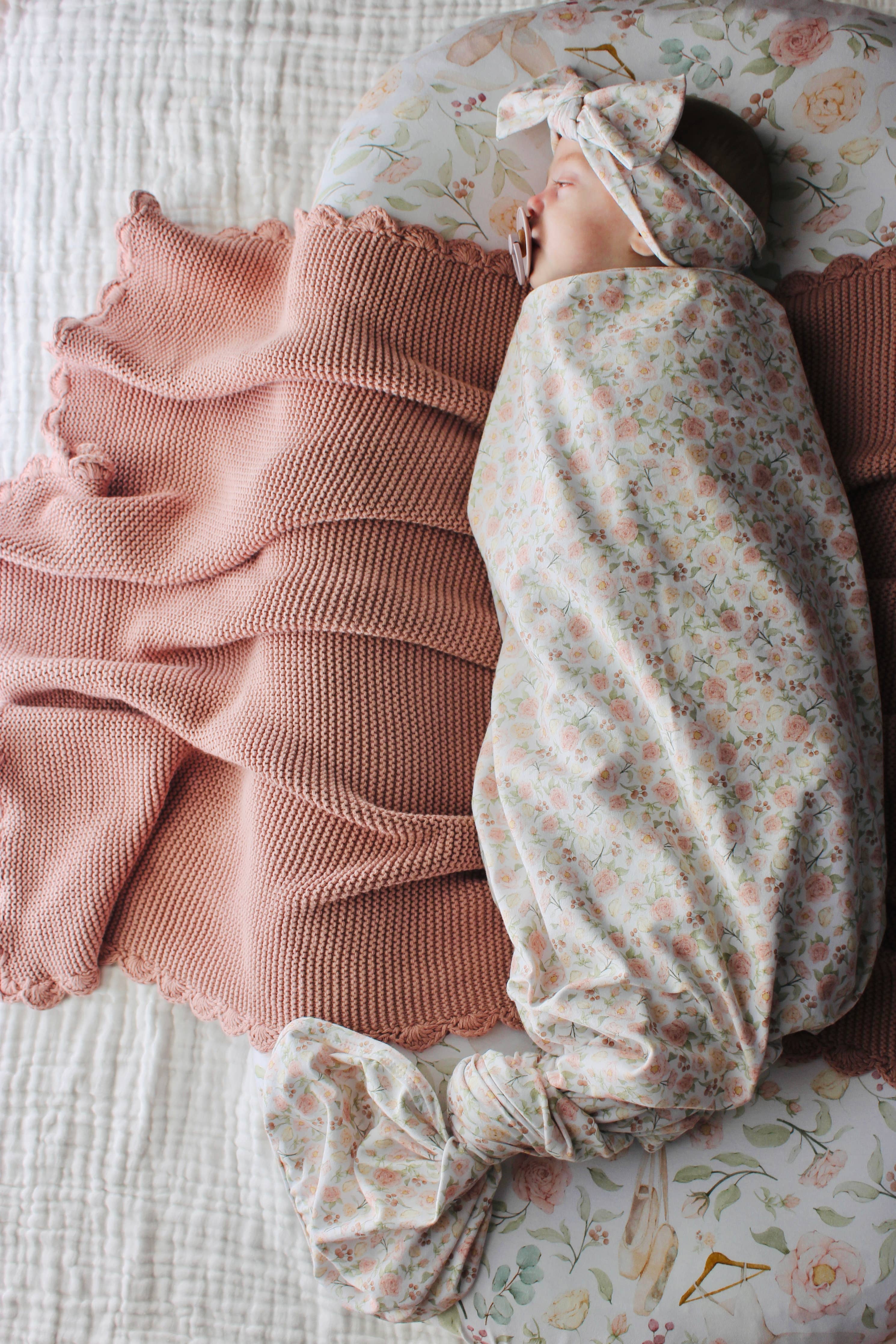 Cuddle Bug & Co - Mini & Me Organic Jersey Baby Wrap Set Lola