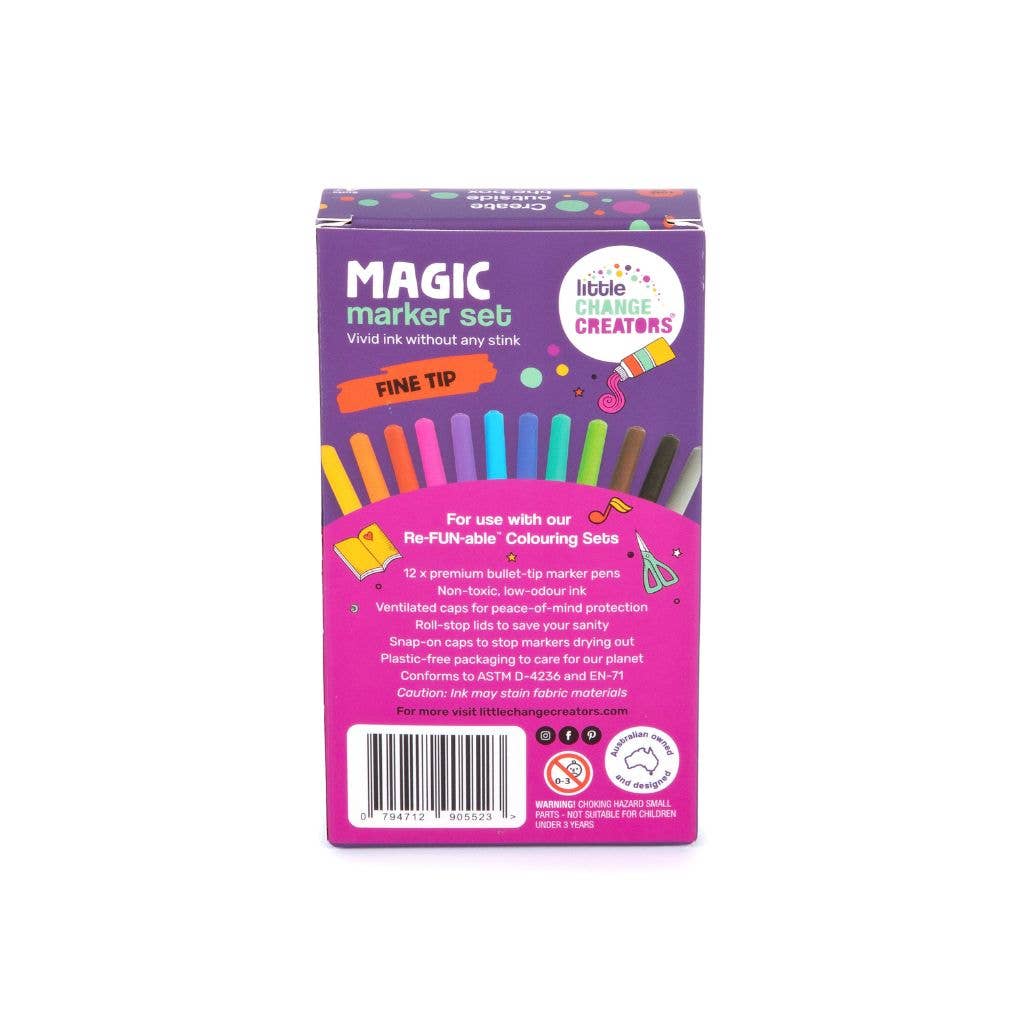 Little Change Creators | MAGIC MARKERS - Fine Tip | Pens for Drawing + Colouring