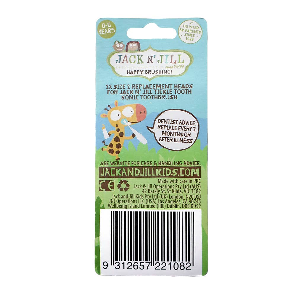 Jack N' Jill Tickle Sonic Toothbrush Replacement Heads