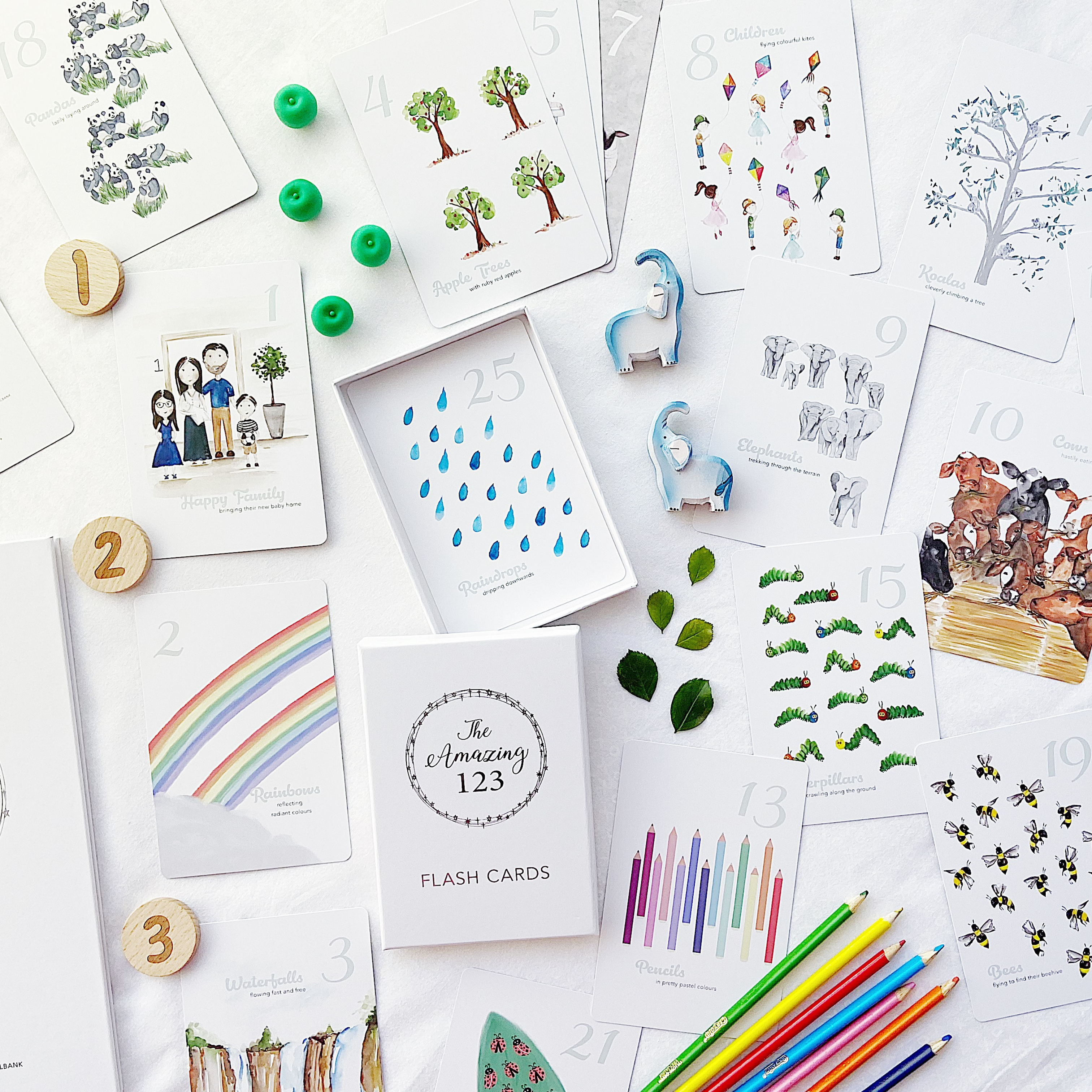 Adored Illustrations | The Amazing 123 Flash Cards