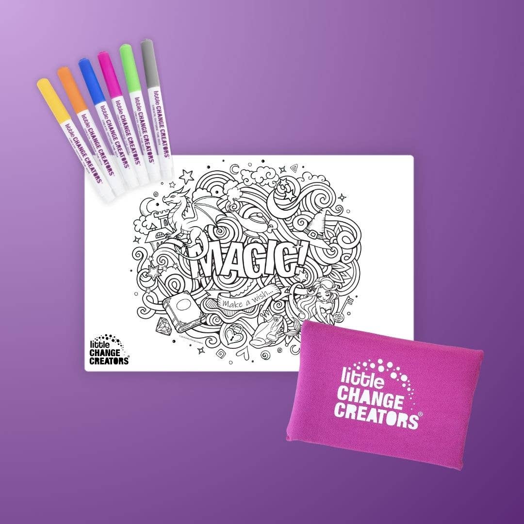 Little Change Creators - MAGIC! Mini Reusable Coloring Kit | Halloween Treat