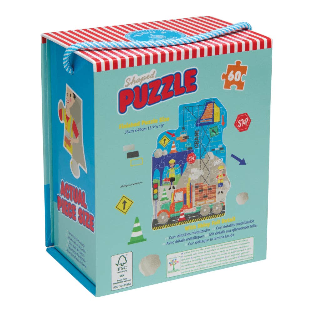 Floss & Rock Shaped Jigsaw Puzzle | Construction 60 Pc