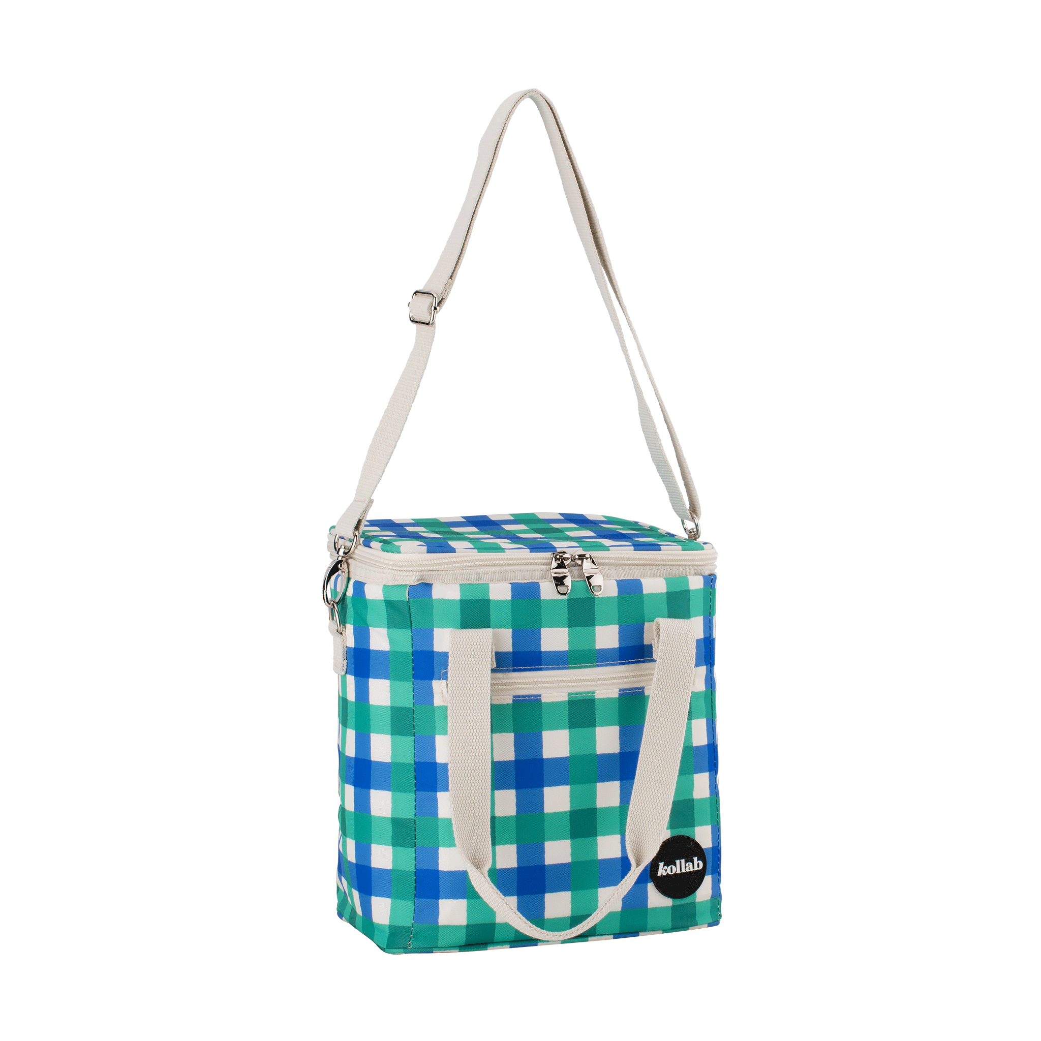 Kollab | Mini Cooler Green Blue Check