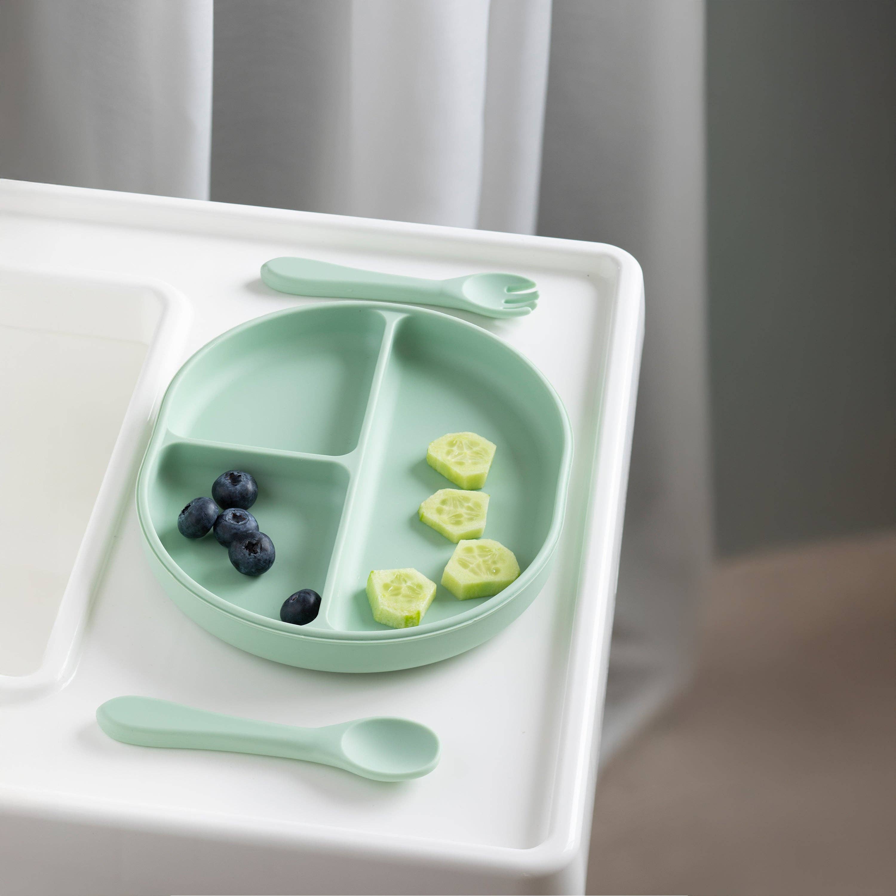 Living Textiles - Silicone Feeding Set- Light Sage