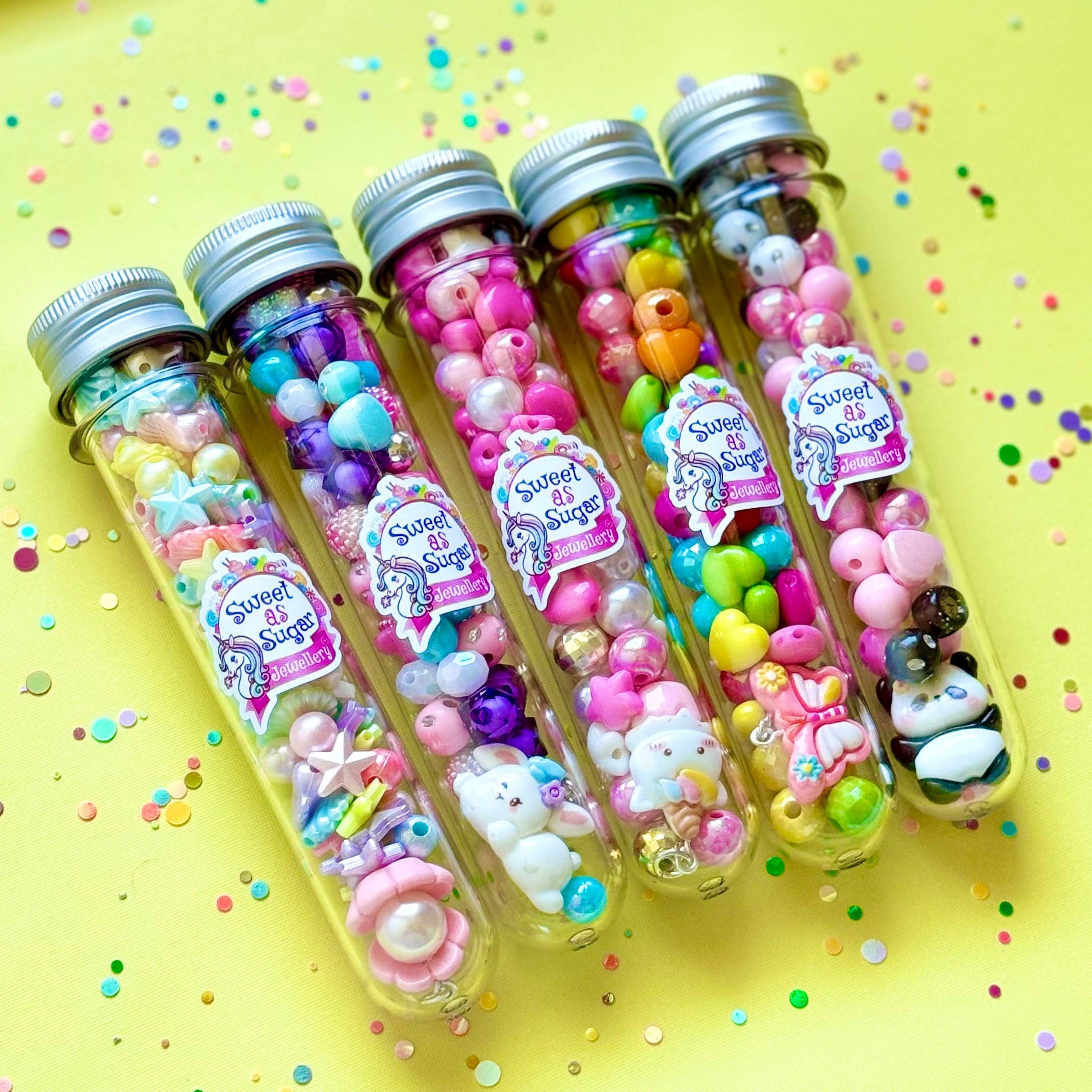 Sweet As Sugar Jewellery - Jewellery Making Kits Test Tube Necklace DIY: Bunny