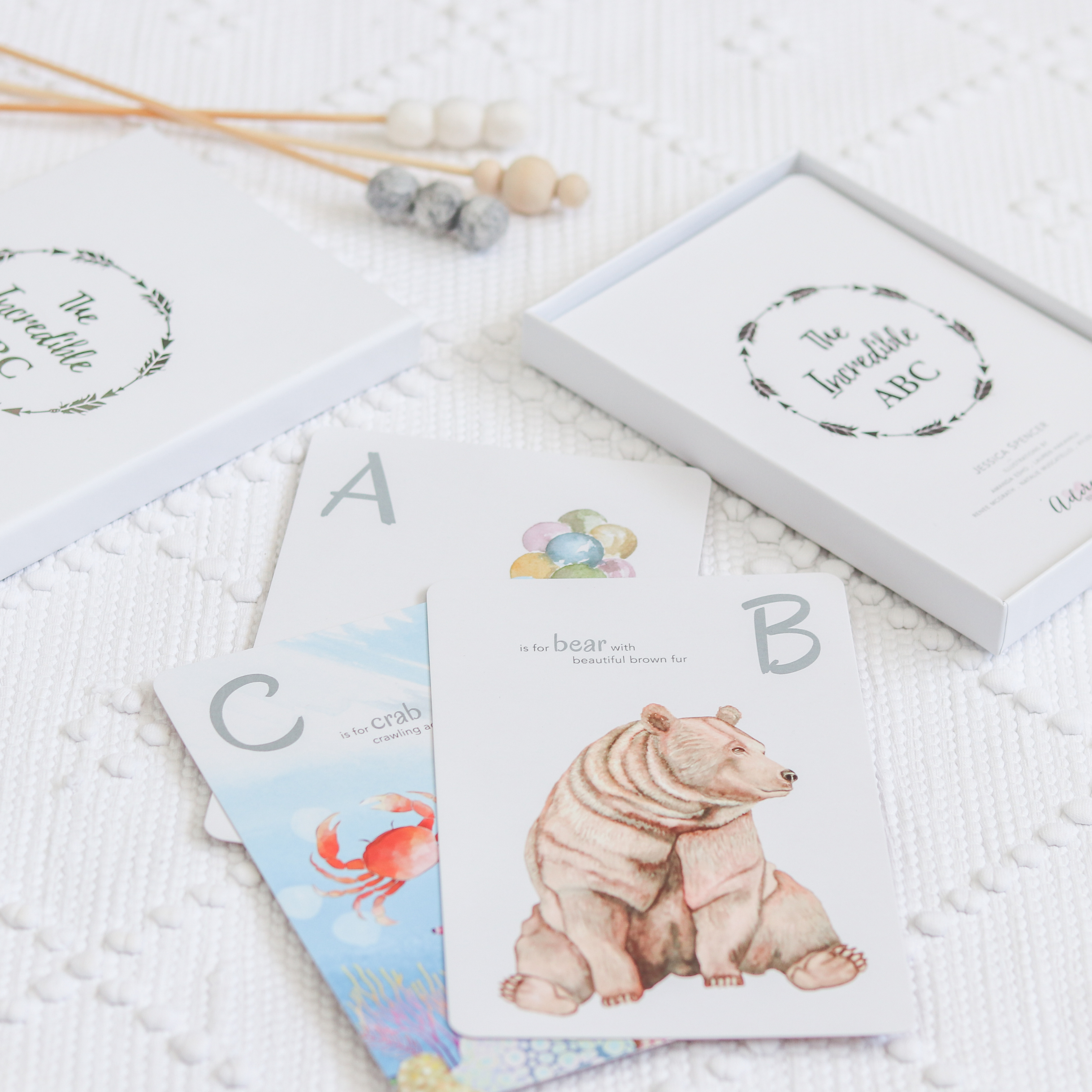 Adored Illustrations | The Incredible ABC Flash Cards