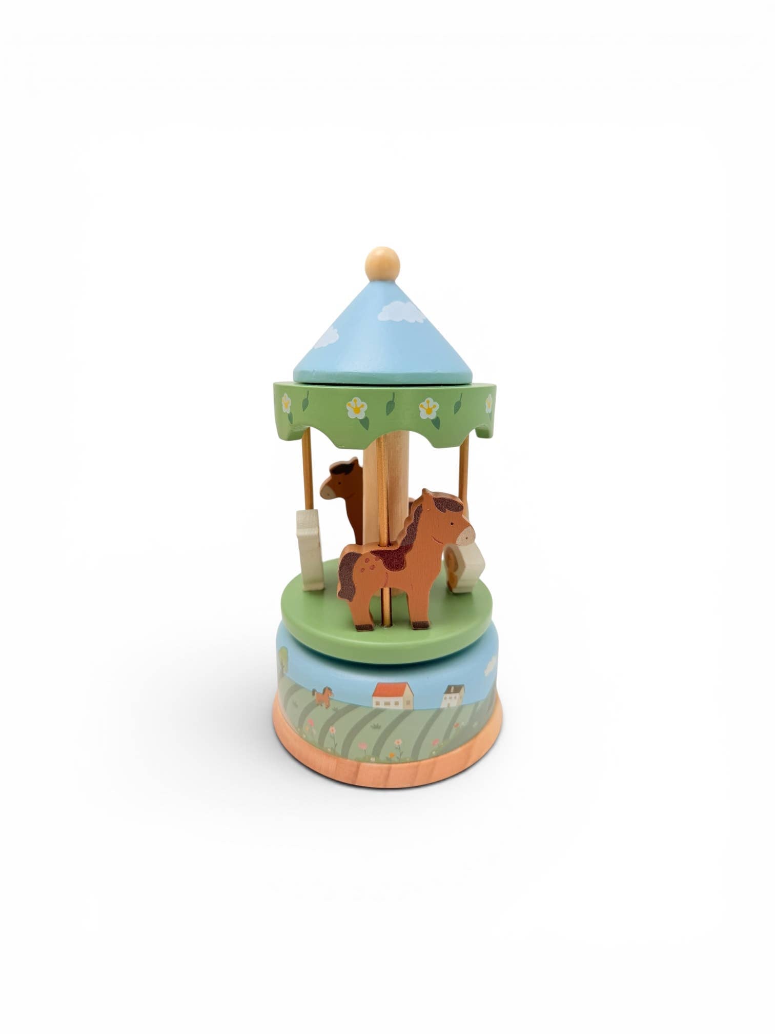ToysLink - Onya Kids Wooden Farm Carousel Music Box