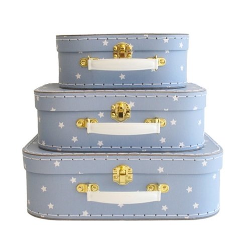 Alimrose Kids Carry Case Set Blue Stars