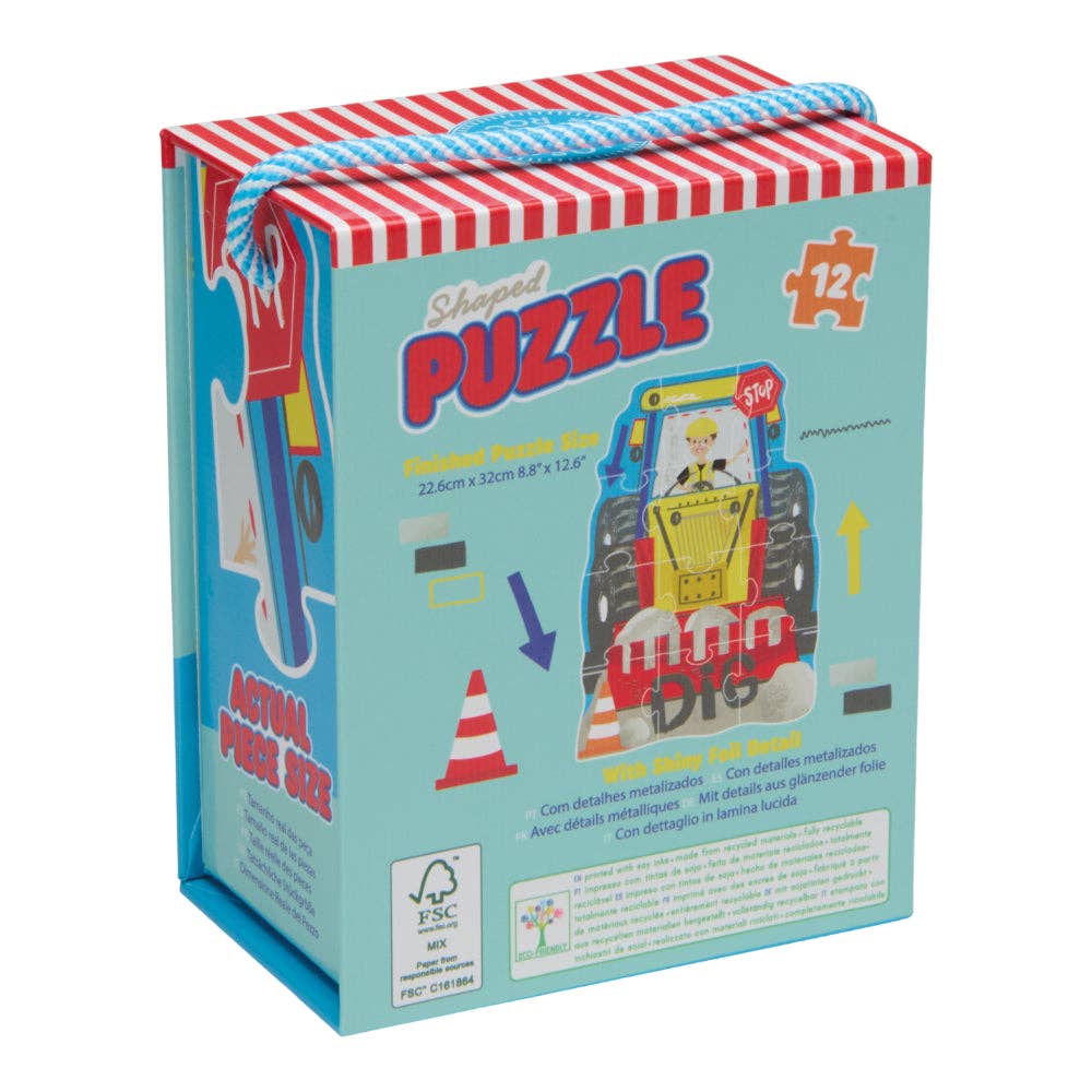 Floss & Rock Shaped Jigsaw Puzzle | Construction 12 Pc