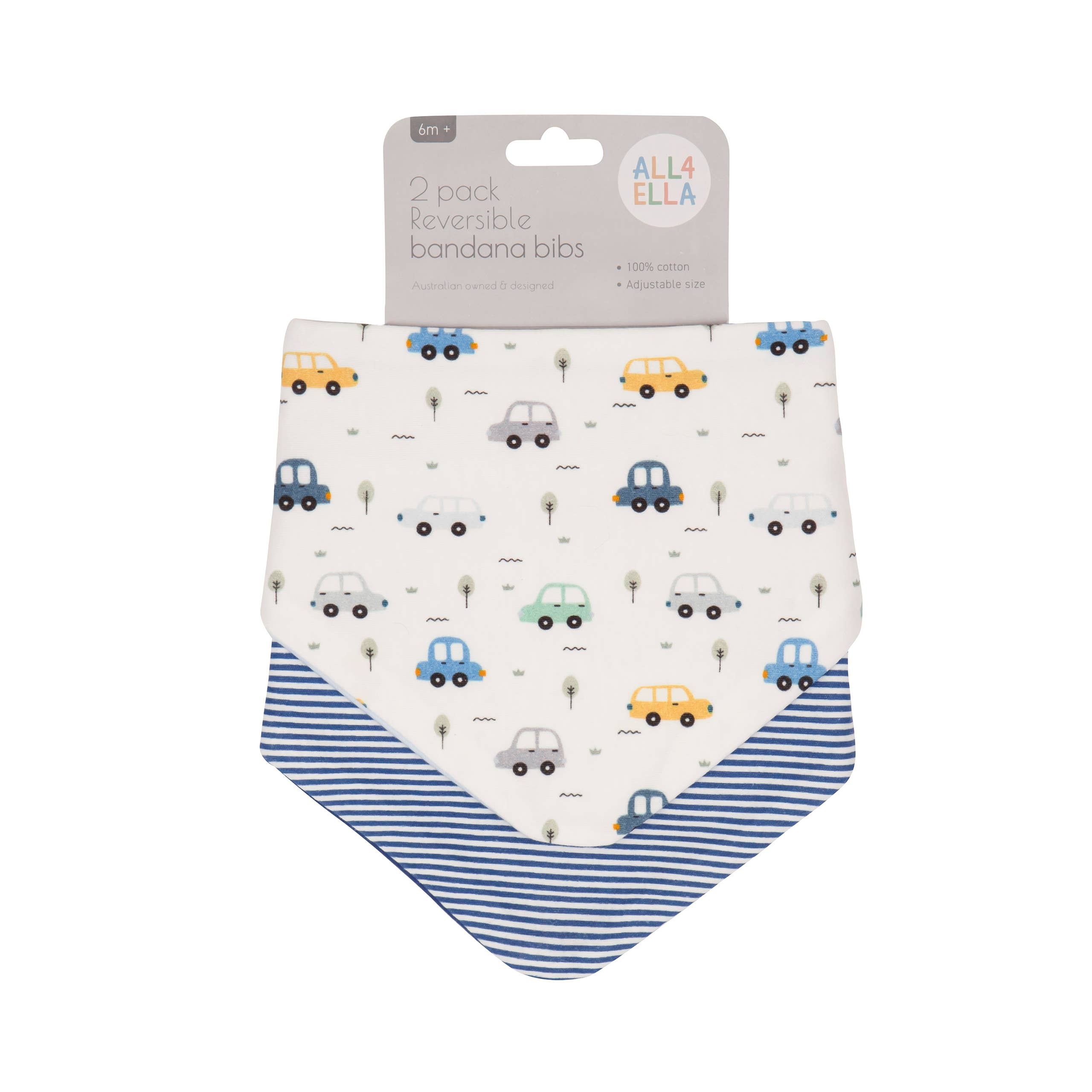 All4Ella | Bandana Bibs 2pk | Beep Beep