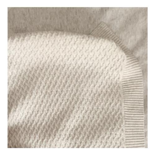 Beanstork Cross Knit Blanket - Grey Marle