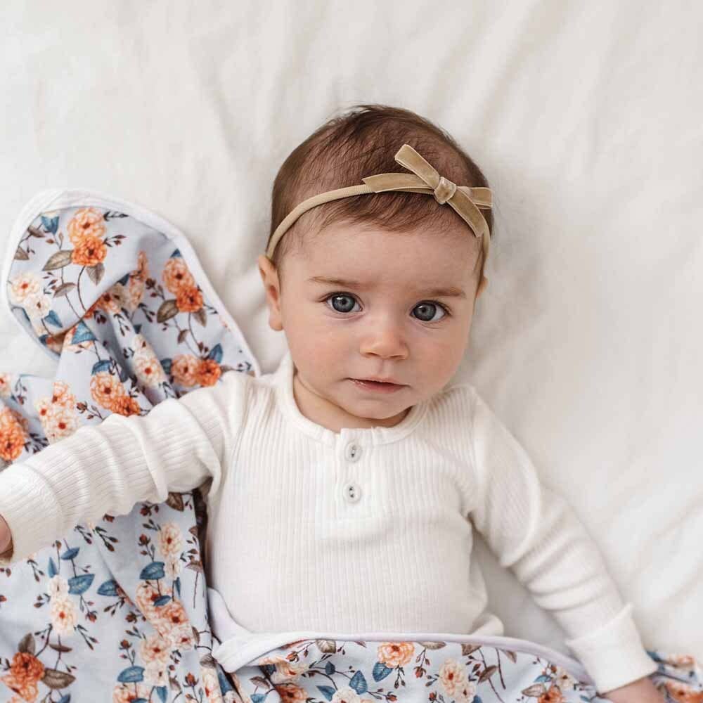 Snuggle Hunny Velvet Baby Headband Pebble