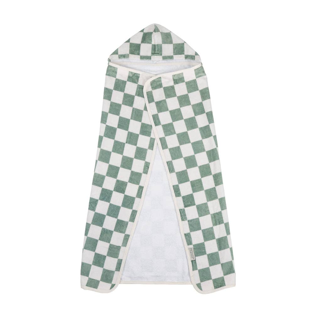 Living Textiles | Hooded Towel Checkered Olive