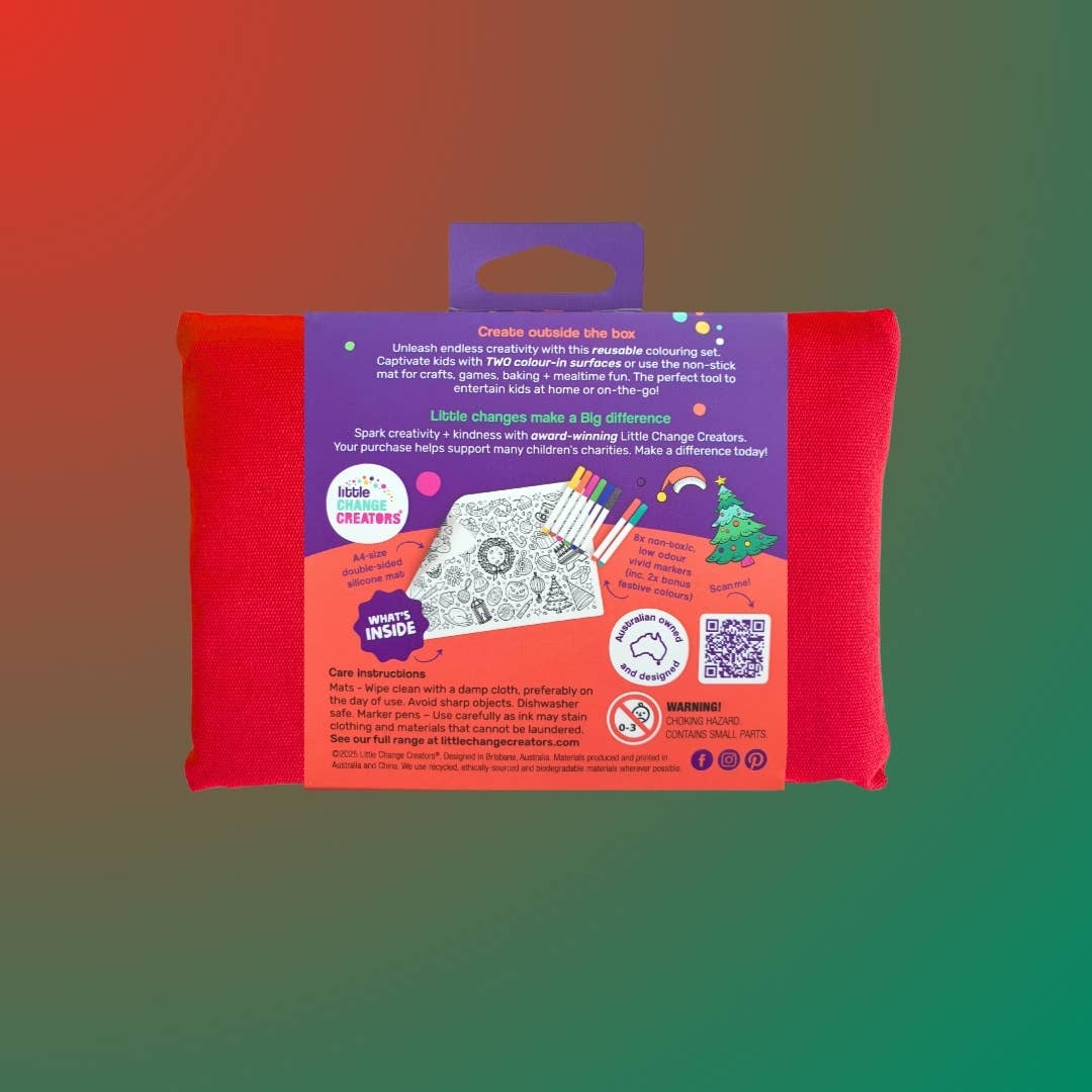 Little Change Creators | CELEBRATE! Reusable Pocket Colouring Set | Christmas Limited Edition