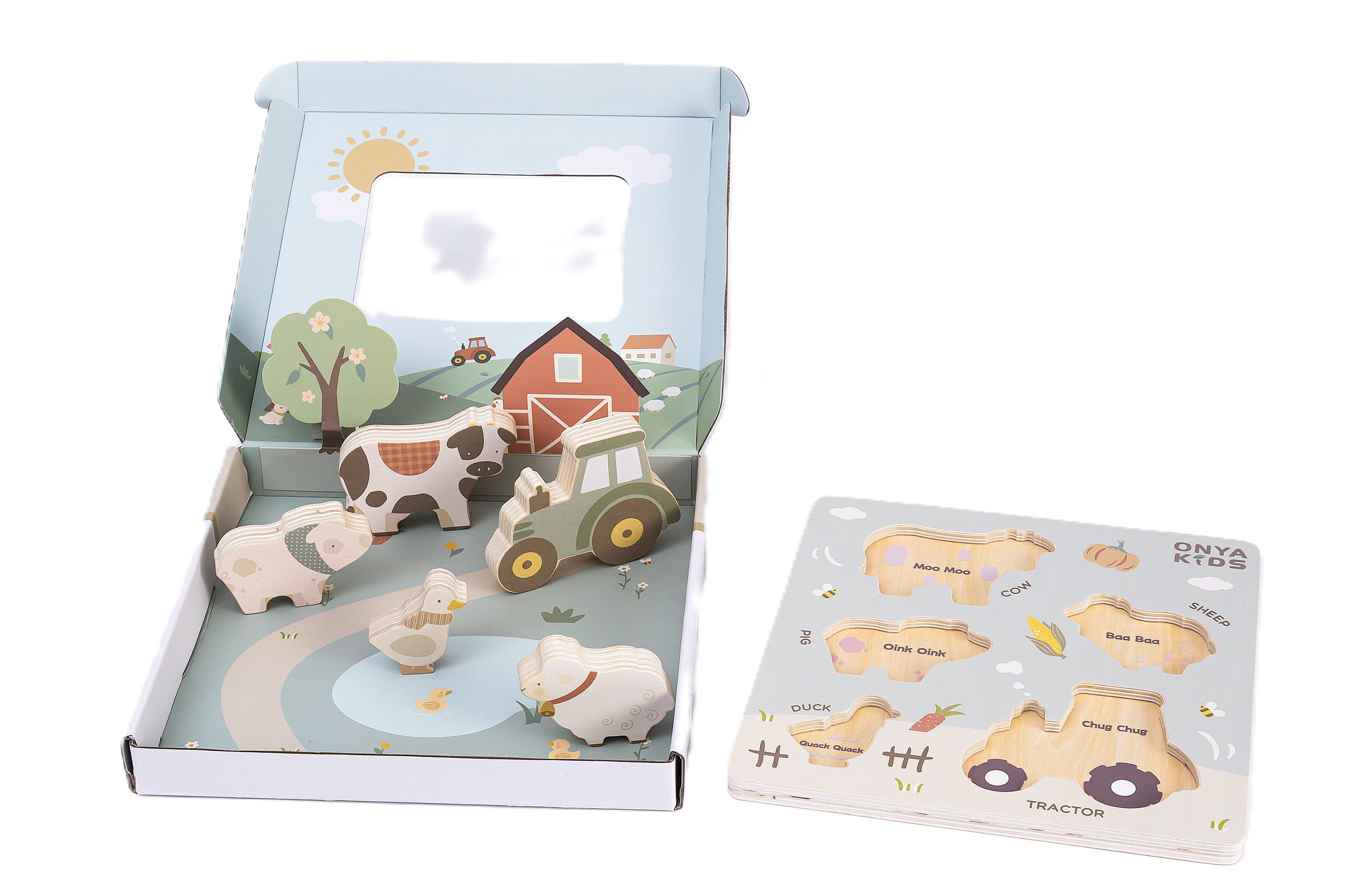 ToysLink - Onya Kids Wooden Farm Puzzle