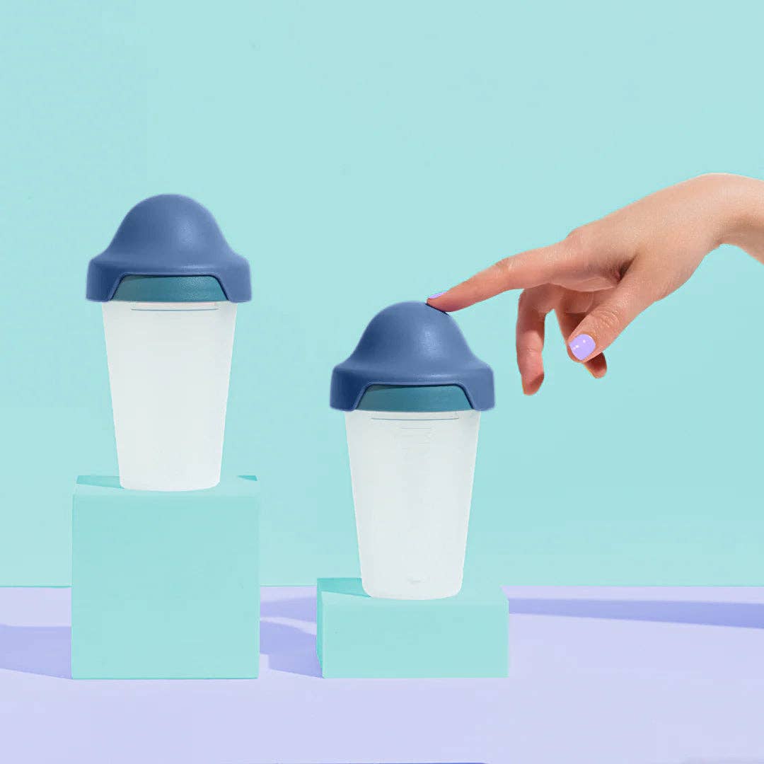 Little Stackers - 240ml Baby Bottle Two Pack: Pink Purple / Latchtastic - Medium