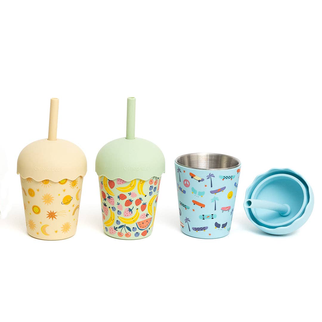 Chino Club - Skate Mini Smoothie Cup & Straw 200ml