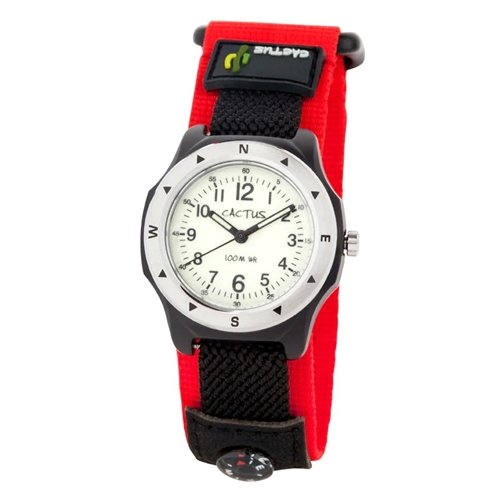 Cactus Watch | Navigator Red Velcro Band