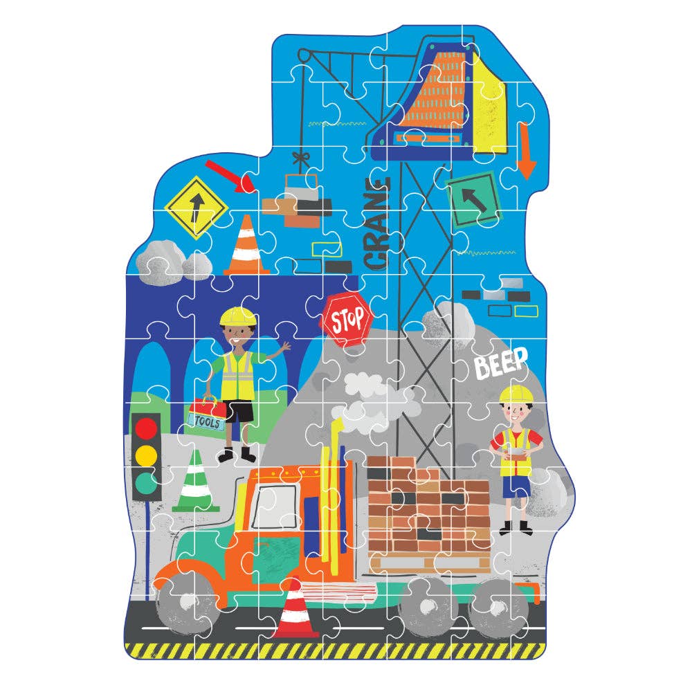 Floss & Rock Shaped Jigsaw Puzzle | Construction 60 Pc