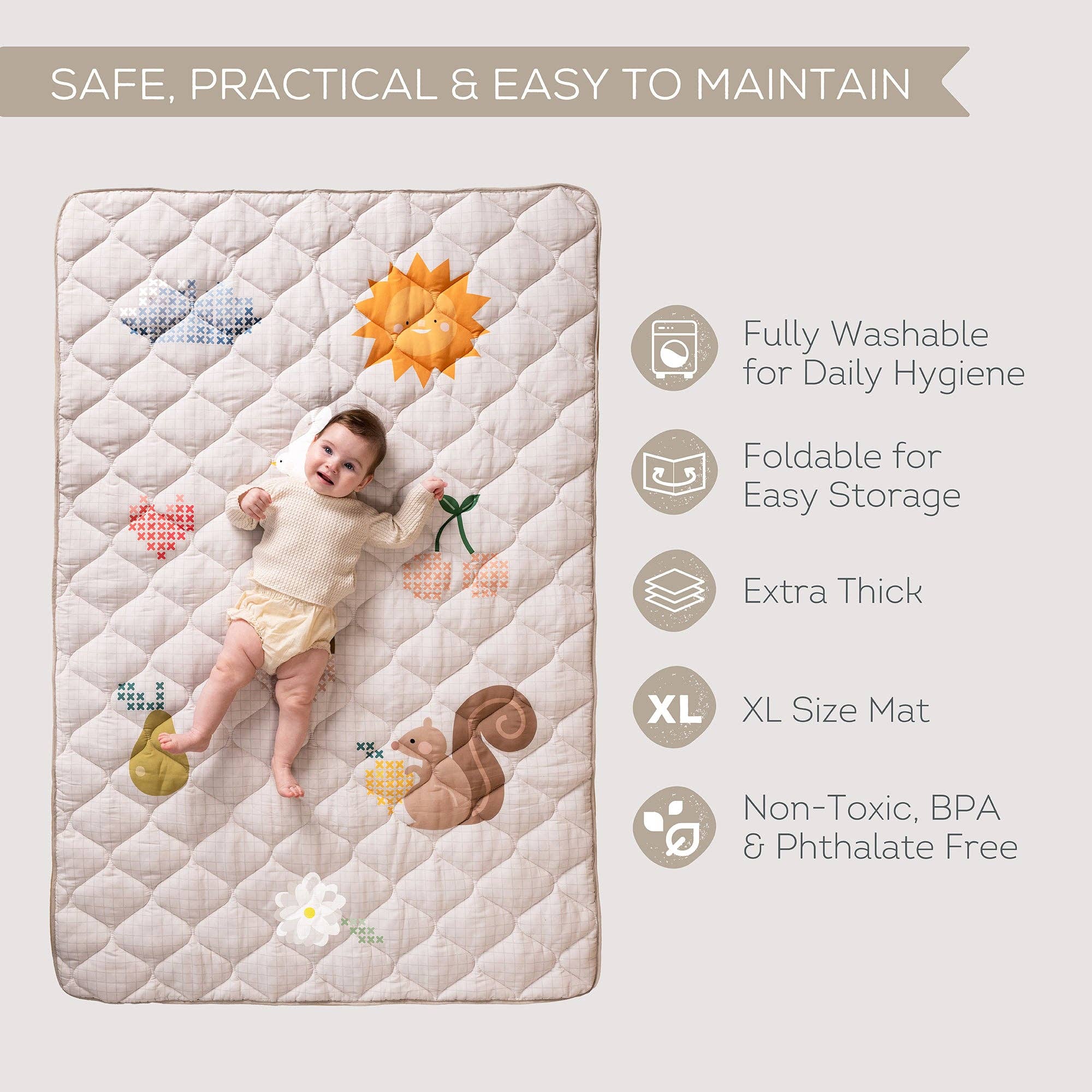 Playette | Taf Toys Fantasy Bloom Quilted Play Mat