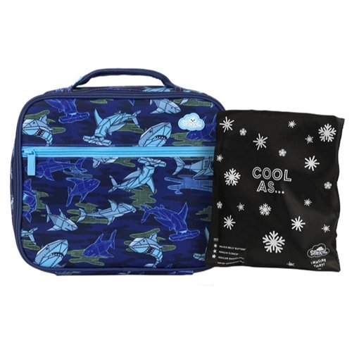 Spencil Big Cooler Lunch Bag + Chill Pack - Robo Shark