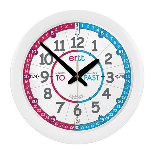 EasyRead Time Teacher Clock Red/Blue