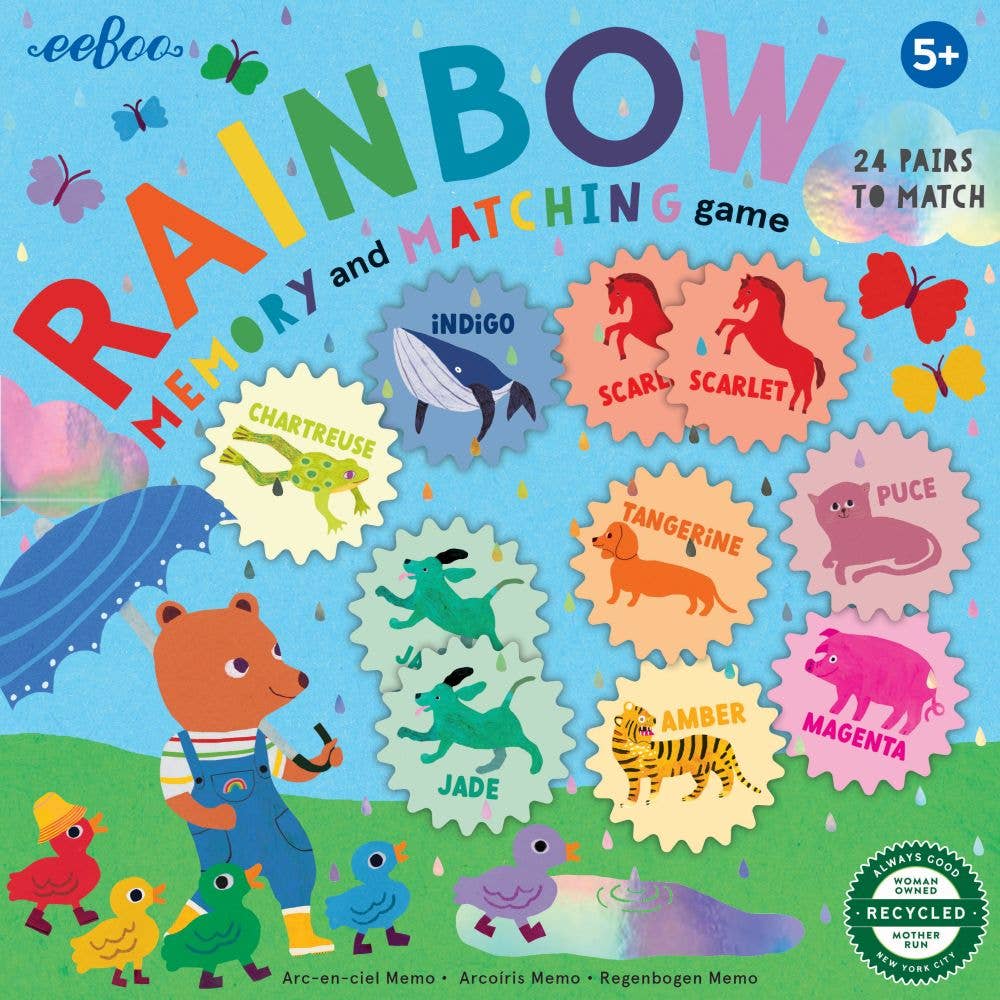 EeBoo Memory Match Game | Rainbow