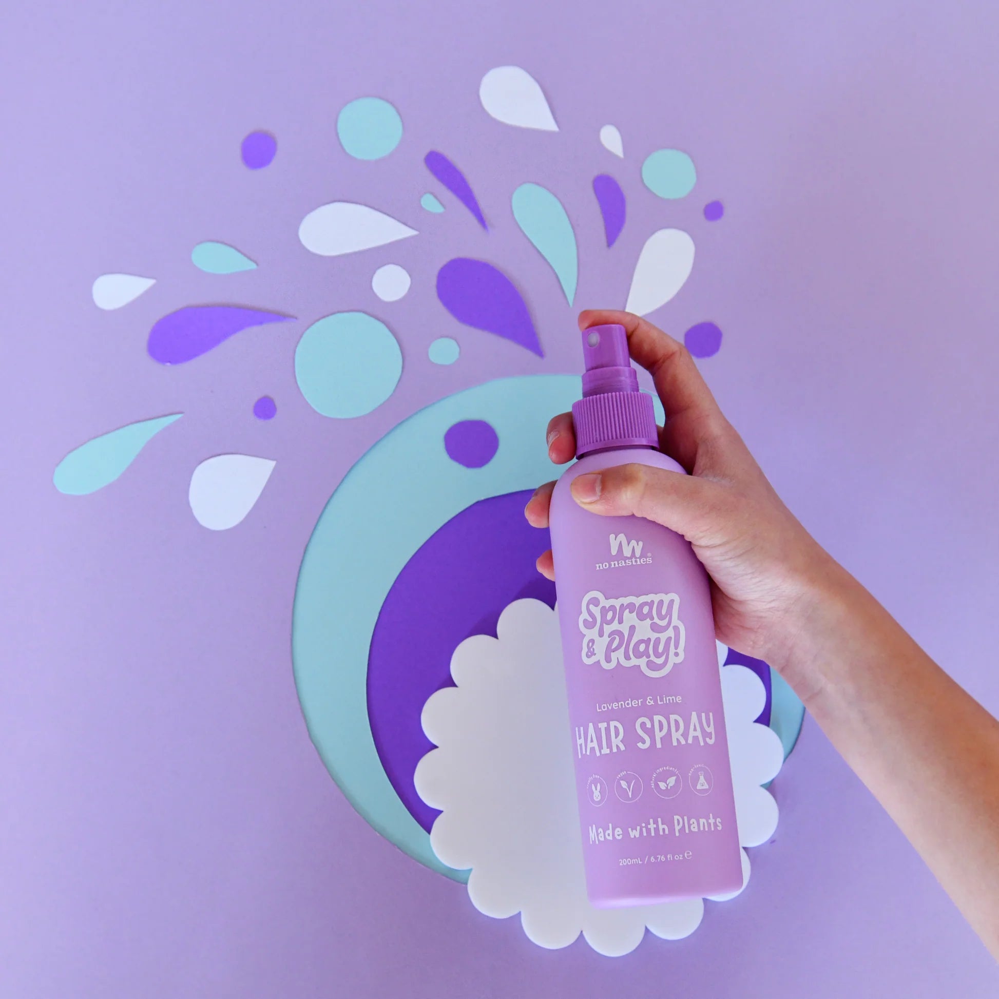 No Nasties Kids | Natural Alcohol Free Hair Spray in Lavender