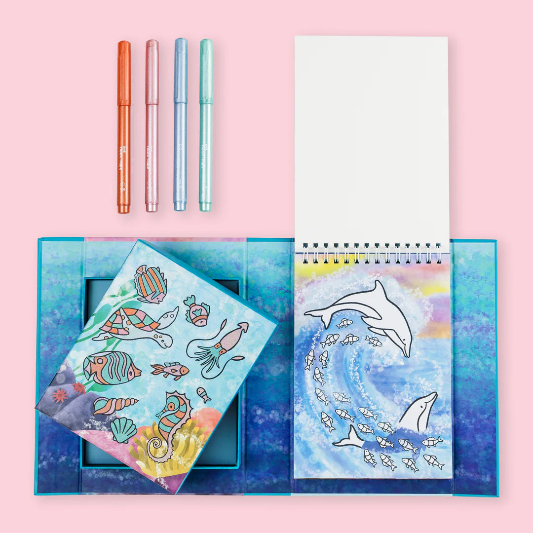 Tiger Tribe Shimmer Colouring Set | Sea Life