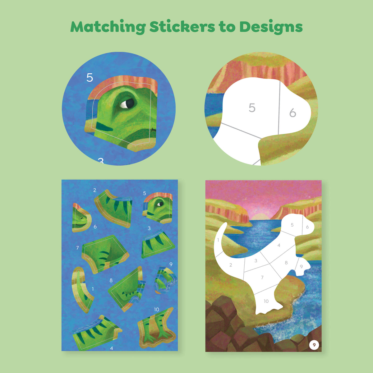 Tiger Tribe | Sticker By Numbers - Dinosaurs