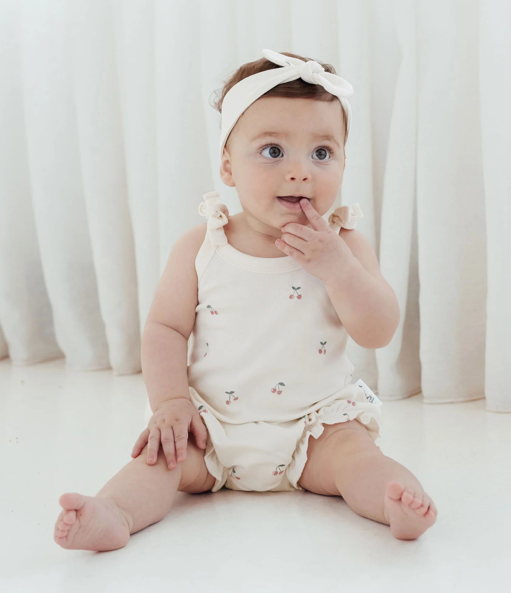 Aster & Oak Bubble Romper | Cherry