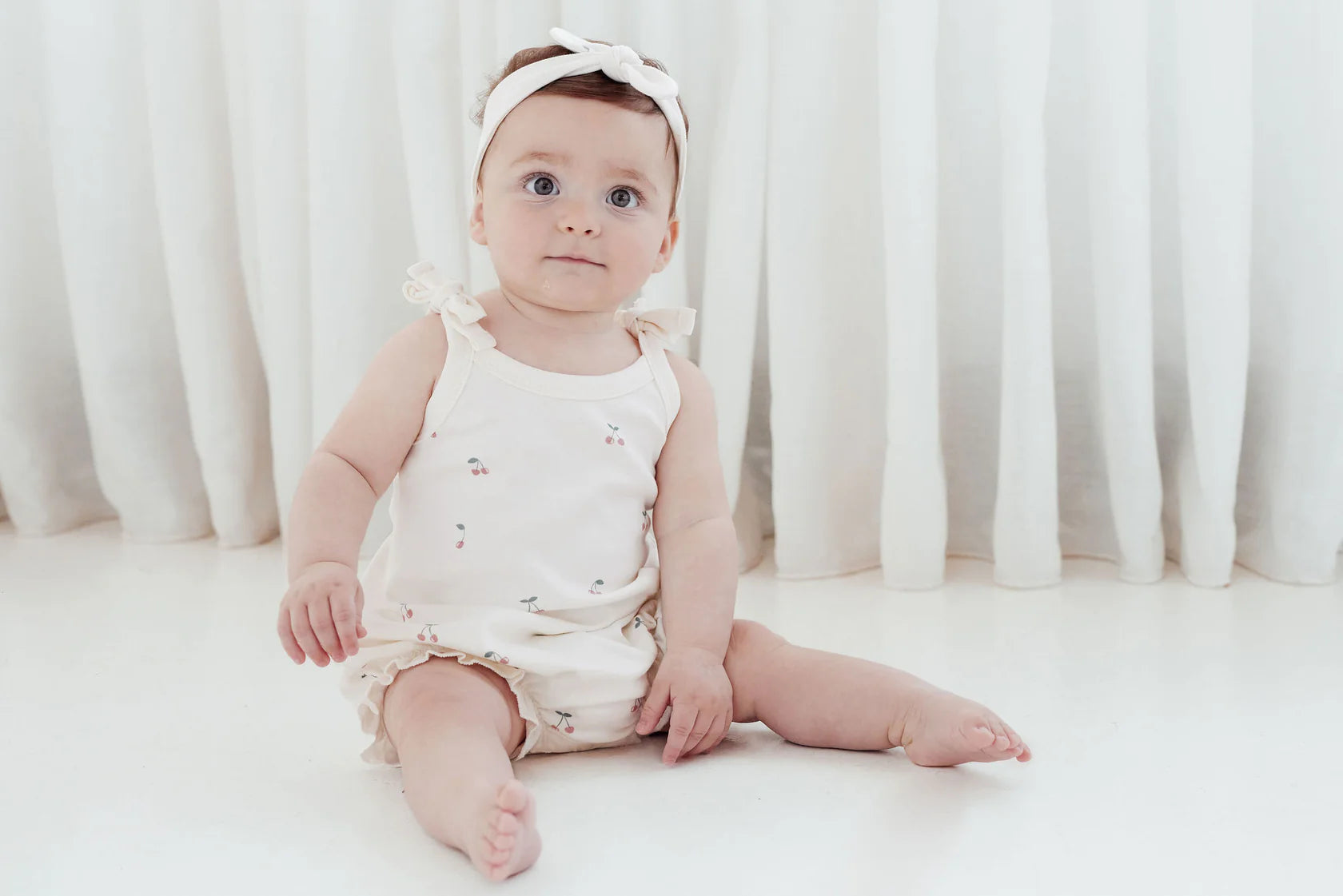 Aster & Oak Bubble Romper | Cherry