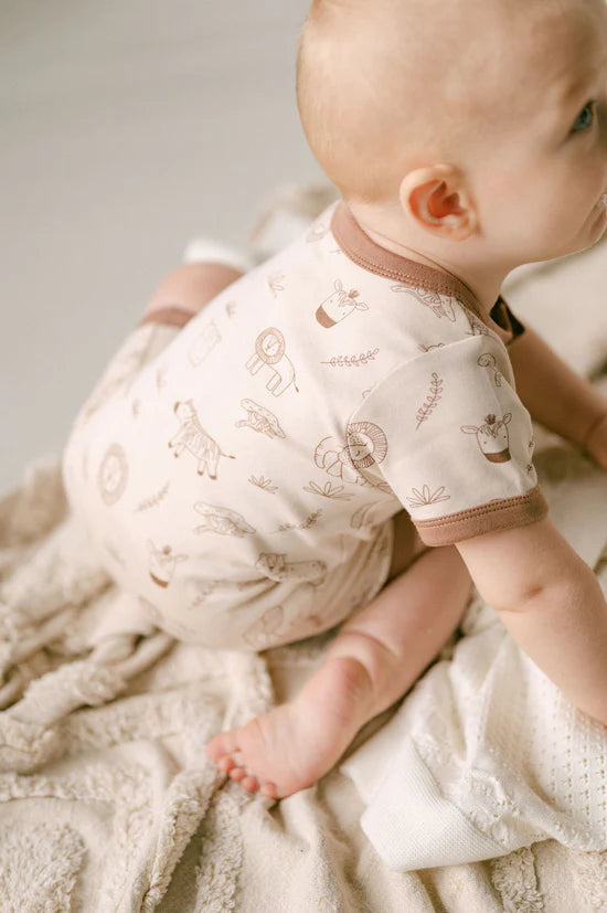 Aster & Oak Henley Romper | Safari Adventure