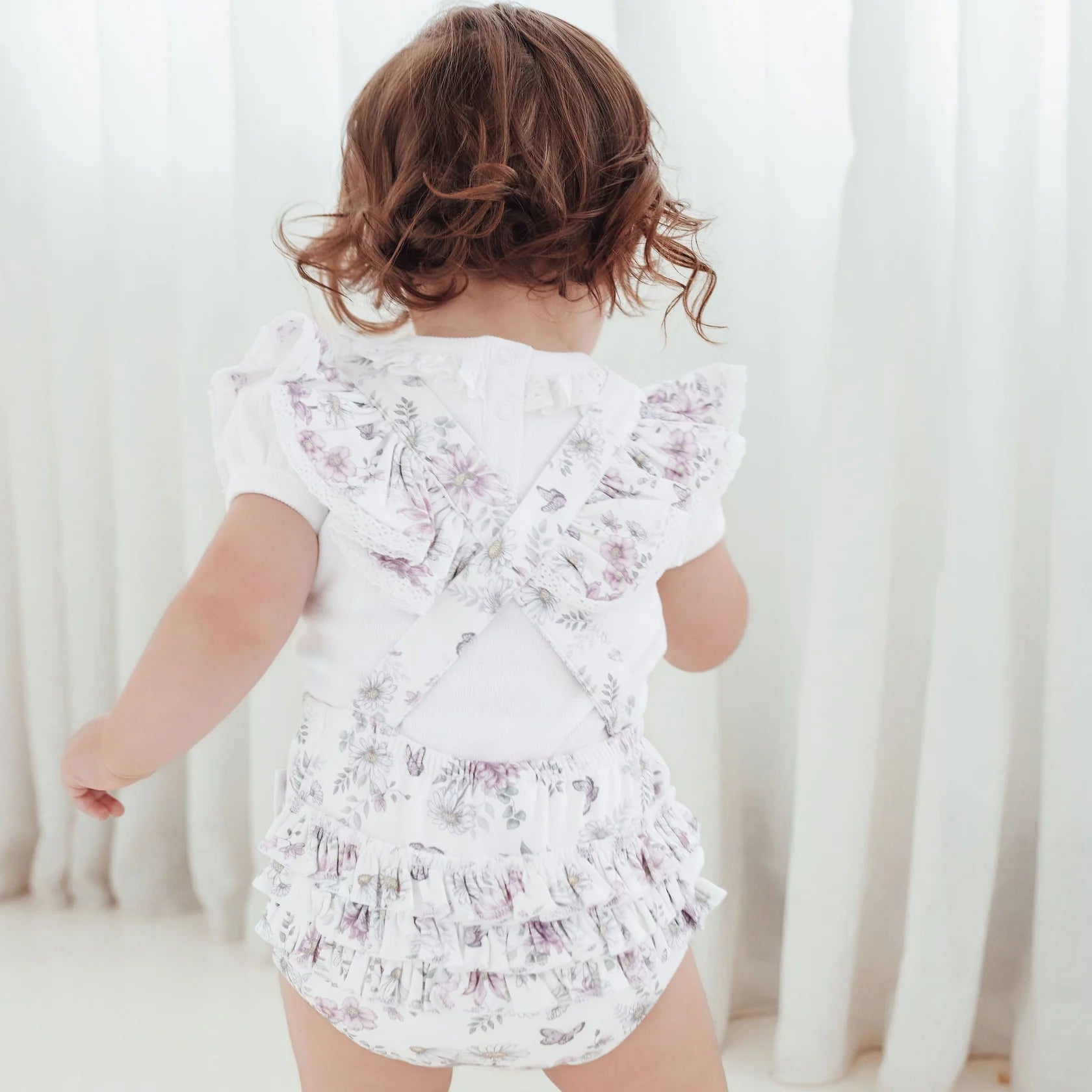 Aster & Oak | Ruffle Puff Top | White