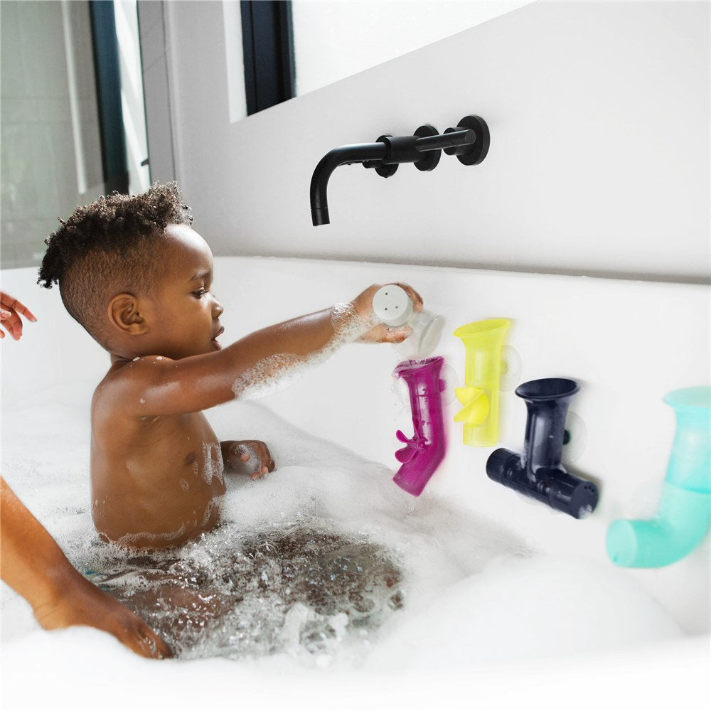 Boon PIPES Building Bath Toys Navy/Yellow