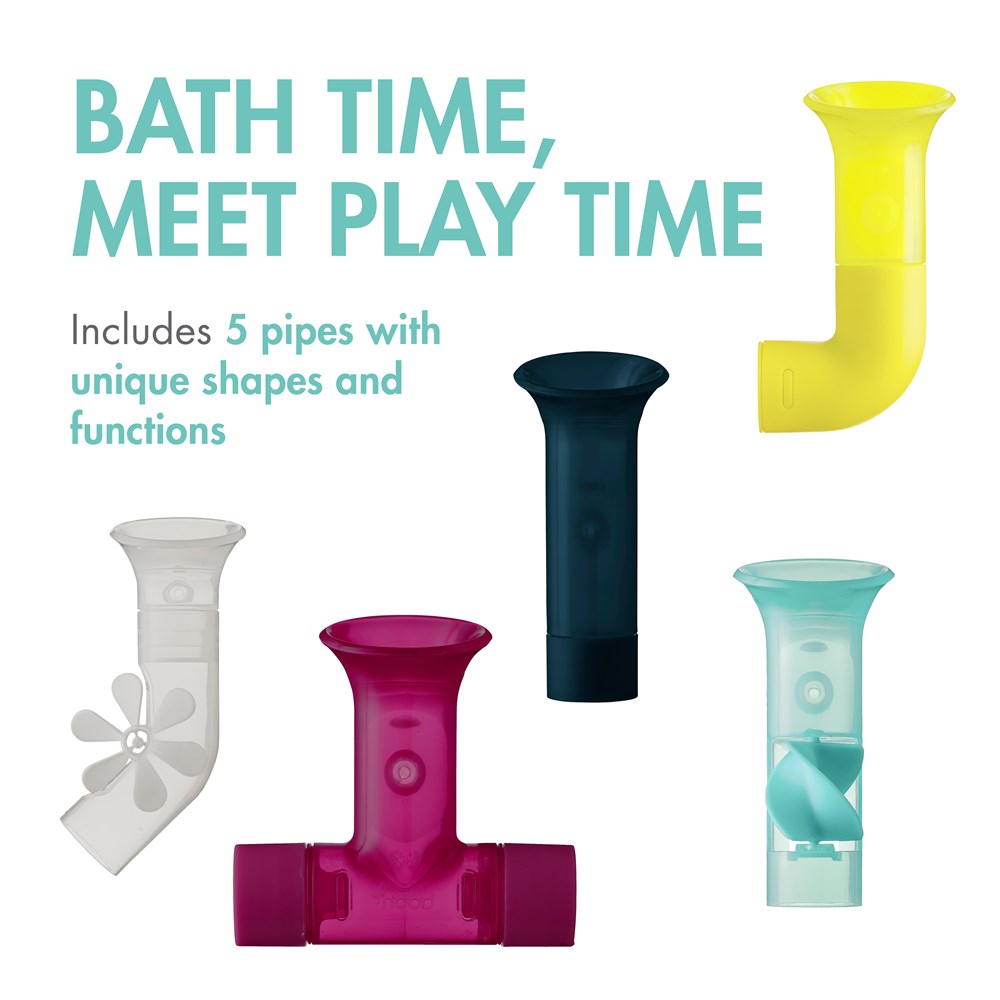 Boon PIPES Building Bath Toys Navy/Yellow