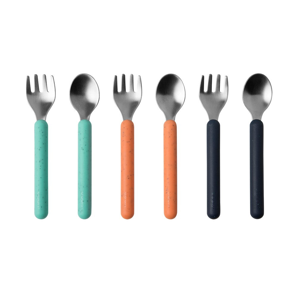 Boon | CHOW Stainless Steel Toddler Utensils | Navy