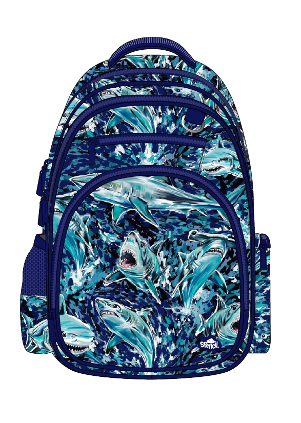 Spencil Big Kids Backpack |Fin Frenzy
