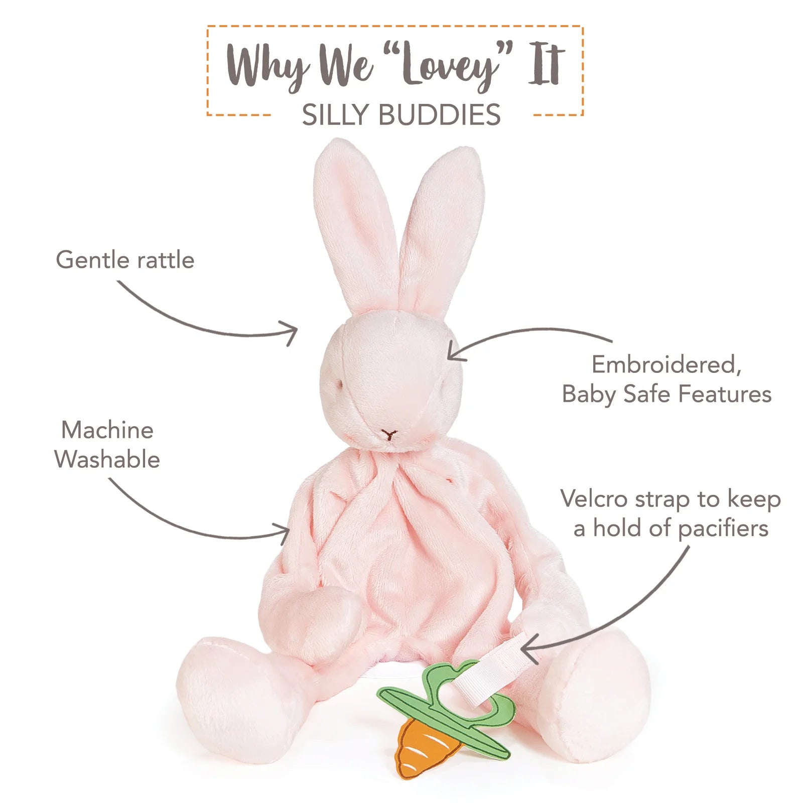 Bunnies By The Bay Silly Buddy | Blossom Bunny Pink