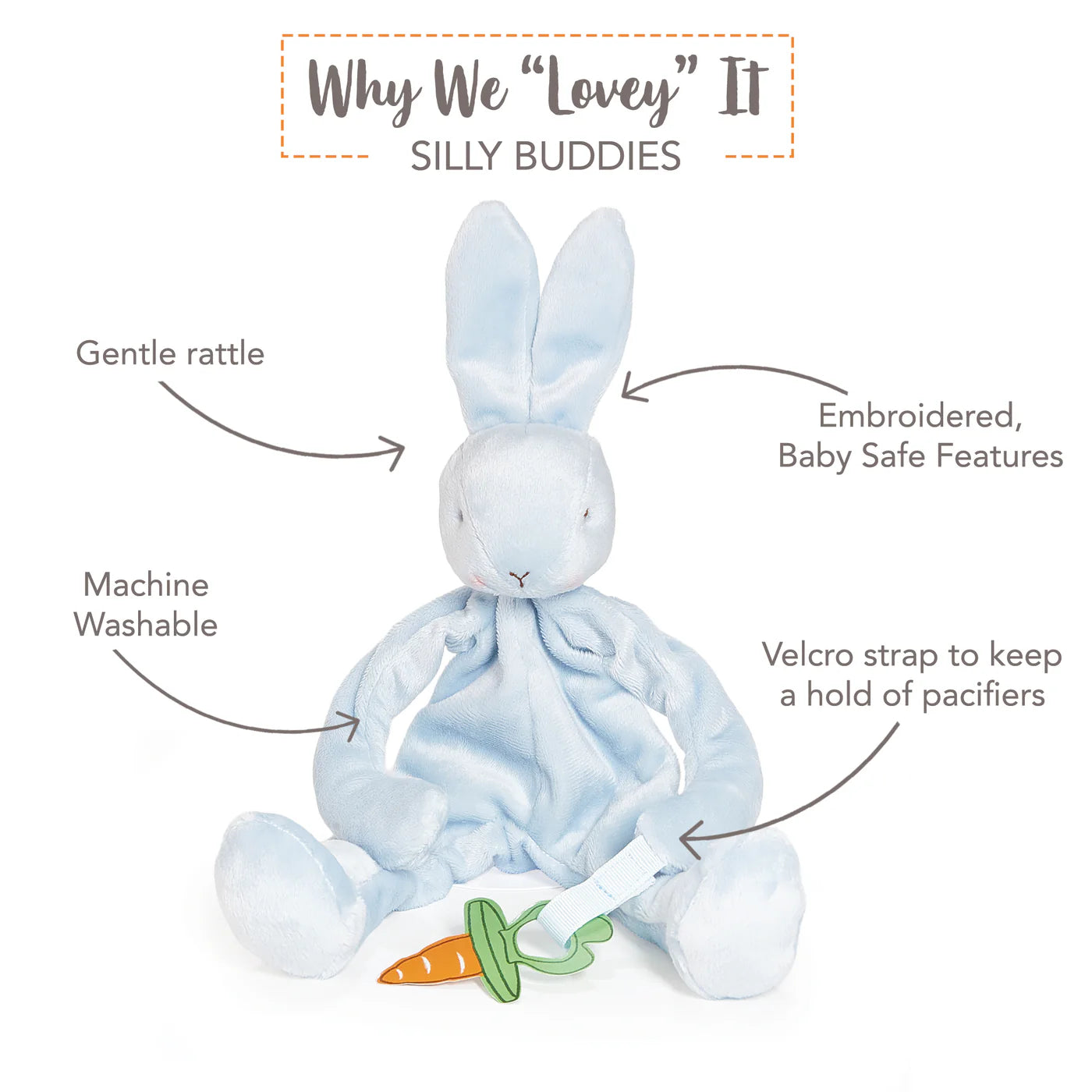 Bunnies By The Bay Silly Buddy | Bud Bunny Blue