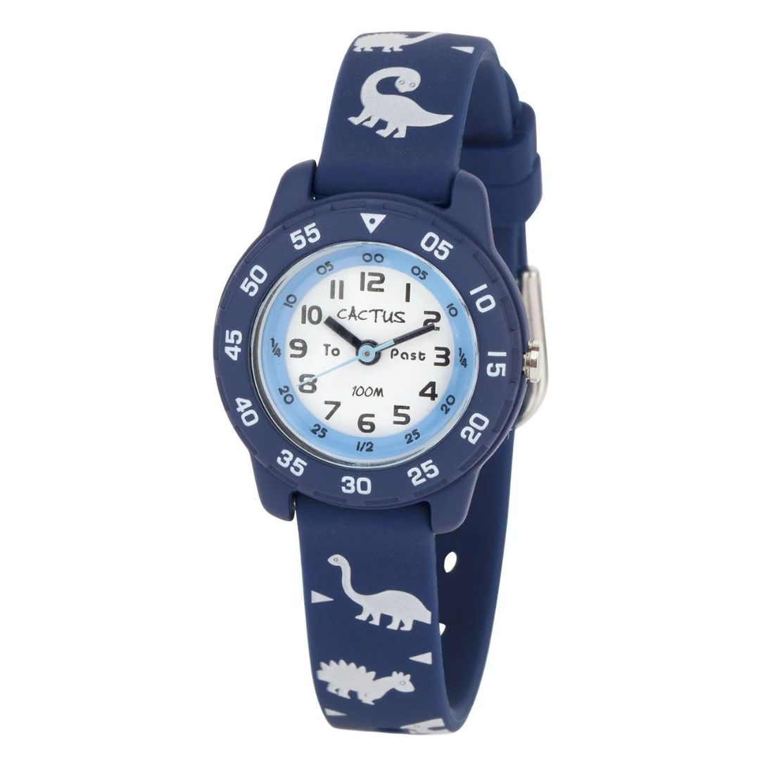 Cactus Watch | Junior Time Teacher | Blue / Dinosaur