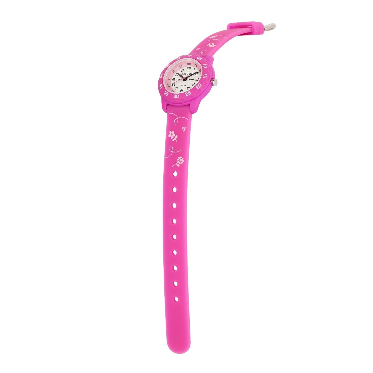 Cactus Watch | Junior Time Teacher | Pink with flowers
