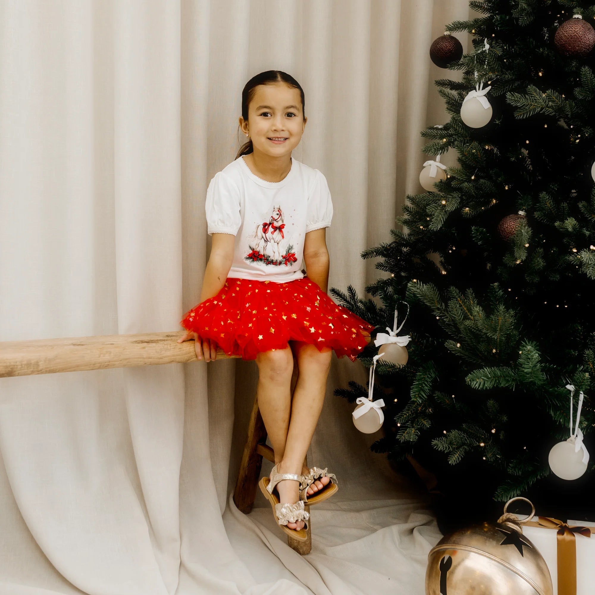 Confetti Kidz | Bamboo Tee | Mistletoe Starlight Pony